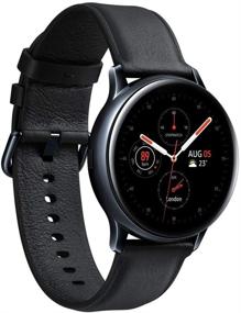 img 1 attached to 📱 SAMSUNG Galaxy Watch Active2 - Original Model with Auto Workout Tracking, Enhanced Sleep Tracking Analysis, Stainless Steel CASE, Leather Band (International Version) - Black, 40mm, No LTE (43191600)
