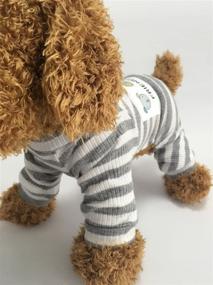 img 3 attached to 🐶 Small Dog Girl Puppy Pajamas: Long Sleeved Onsie Coats for Dogs – Warm Jumpers Outfit