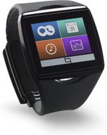 черный qualcomm toq - умные часы для android смартфона логотип