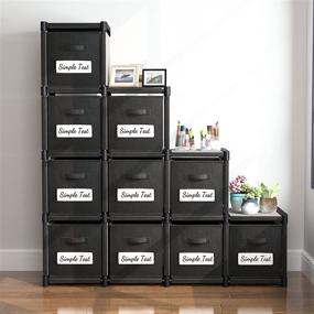 img 1 attached to 📦 Tribesigns Cube Storage 9 Cube Organizer: Save Space and Stay Organized with DIY Drawer Cubes for Bedroom, Living Room, and Playroom (Black)