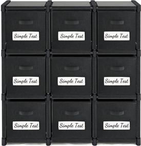 img 4 attached to 📦 Tribesigns Cube Storage 9 Cube Organizer: Save Space and Stay Organized with DIY Drawer Cubes for Bedroom, Living Room, and Playroom (Black)