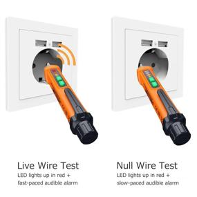 img 2 attached to ⚡ PEAKMETER Non-Contact Voltage Tester Pen with LED Flashlight - Electrical Tools, AC Outlet Tester and Voltage Measuring Tool for 12-1000V, Alarm Mode, Live/Null Wire Judgment Circuit Tester