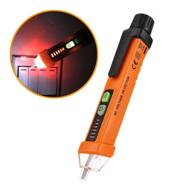 ⚡ peakmeter non-contact voltage tester pen with led flashlight - electrical tools, ac outlet tester and voltage measuring tool for 12-1000v, alarm mode, live/null wire judgment circuit tester logo