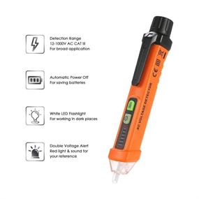 img 3 attached to ⚡ PEAKMETER Non-Contact Voltage Tester Pen with LED Flashlight - Electrical Tools, AC Outlet Tester and Voltage Measuring Tool for 12-1000V, Alarm Mode, Live/Null Wire Judgment Circuit Tester