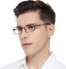 img 3 attached to 👓 OCCI CHIARI Metal Reading Glasses Blue Light Readers for Men - Available in Multiple Strengths (1.0-4.0)