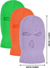 img 2 attached to Geyoga 3 Holes Knitted Balaclava Outdoor Outdoor Recreation for Climbing