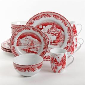 img 3 attached to 🍽️ Gibson 102002 16RM 16-Piece Porcelain Dinnerware Set