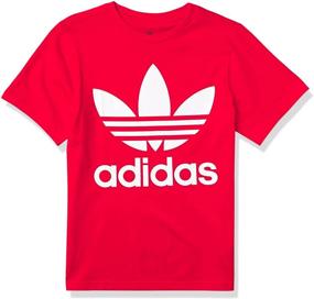 img 2 attached to Stylish and Chic: Adidas Originals Trefoil White Coral Girls' Clothing Collection