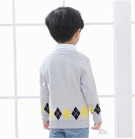 img 2 attached to 🧥 LittleSpring Little Boys Soft Knit V Neck Button Up Cardigan Sweater