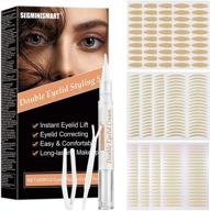 👁️ invisible eyelid tape for lift, droopy eyelid stickers & cream, instant double eyelid strips, self-adhesive fiber eye tapes for mono-eyelids, big eye tools with fork rods & tweezers logo