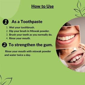 img 1 attached to 🦷 Miswak (Siwak) Powder by mi Nature - 100% Pure Salvadora Persica, 227g (8 oz) (0.5 lb) - Dental Care & Natural Toothpaste for Whitening Teeth - Oral Care