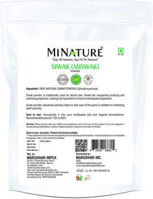 img 3 attached to 🦷 Miswak (Siwak) Powder by mi Nature - 100% Pure Salvadora Persica, 227g (8 oz) (0.5 lb) - Dental Care & Natural Toothpaste for Whitening Teeth - Oral Care