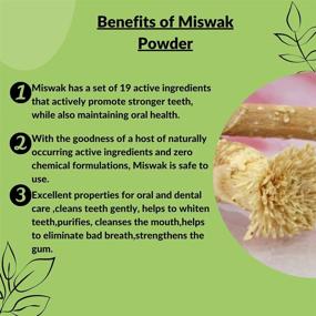 img 2 attached to 🦷 Miswak (Siwak) Powder by mi Nature - 100% Pure Salvadora Persica, 227g (8 oz) (0.5 lb) - Dental Care & Natural Toothpaste for Whitening Teeth - Oral Care