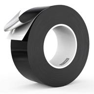 🔥 llpt aluminum black foil tape 2 inches x 55 yards 3.94 mil: the ultimate high-temp hvac sealing solution for pipe & metal repair! логотип