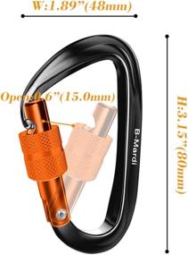 img 3 attached to 🔒 B-Mardi Ultra Sturdy Locking Carabiner Clips: Secure 2697 lbs Heavy-Duty Gear for Hammocks, Camping, Hiking, and More!