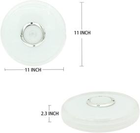 img 1 attached to 🔊 YPJKONZE 18W Waterproof LED Music Flush Mount Ceiling Fixture with Bluetooth Speaker, 3 Color Temperature Options, 2100LM Dimmable Ceiling Lamp for Bedroom, Kid's Room, Bathroom, Hallway