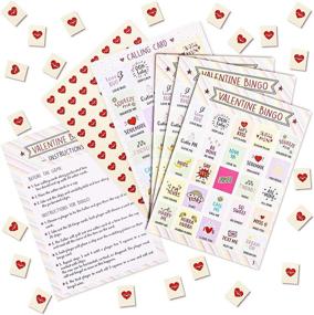 img 4 attached to 💌 Kids' Valentine Bingo Game Pack - Classroom Party Supplies (36 Count)