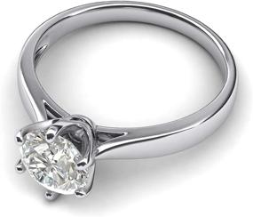 img 3 attached to Timeless 6-Prong Simulated Diamond Solitaire Engagement Ring for Women