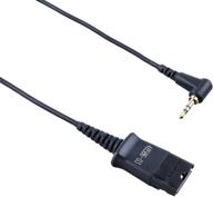 🔌 plantronics spare cable assembly: enhanced connectivity - 2.5mm to quick disconnect (q.d) logo