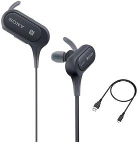 img 1 attached to 🎧 Sony Extra Bass Bluetooth Headphones: Top Wireless Sports Earbuds with Mic, IPX4 Splashproof, 8.5 Hr Battery Life, Black (International Version)