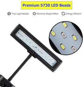 img 2 attached to 🐠 Hygger 9.7 Inches LED Aquarium Light with Blue and White LEDs - Clip on, Ideal for Planted Saltwater and Freshwater Fish Tanks, Gooseneck Clamp, 13W