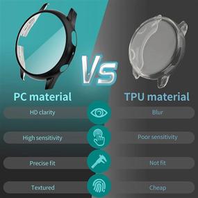 img 3 attached to Vitty Hard PC Case With Tempered Glass Screen Protector Compatible With Samsung Galaxy Active 2 40Mm Accessories & Supplies