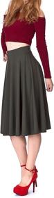 img 4 attached to 👗 Flaunt Your Style with Dani's Choice Beautiful Flowing A-line Flared Swing Midi Skirt