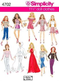 img 1 attached to 👗 Simplicity 4702 Doll Going Out Clothing Sewing Pattern for Girls | Andrea Schewe | Size 11.5'' | High-Quality & Easy-to-Follow Design