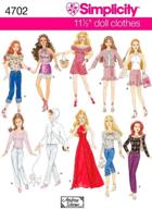 👗 simplicity 4702 doll going out clothing sewing pattern for girls | andrea schewe | size 11.5'' | high-quality & easy-to-follow design logo