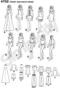 img 3 attached to 👗 Simplicity 4702 Doll Going Out Clothing Sewing Pattern for Girls | Andrea Schewe | Size 11.5'' | High-Quality & Easy-to-Follow Design