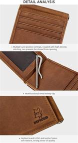 img 2 attached to 👝 Premium Genuine Leather Men's Trifold Wallet, Card Case & Money Organizer by HEPIDEM: The Ultimate Accessory for Style and Security