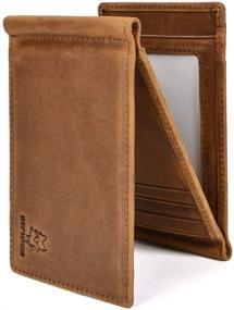 img 4 attached to 👝 Premium Genuine Leather Men's Trifold Wallet, Card Case & Money Organizer by HEPIDEM: The Ultimate Accessory for Style and Security