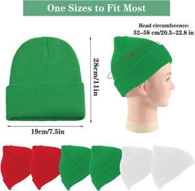 img 3 attached to Homiton Knitted Beanie Cuffed Adults Outdoor Recreation and Outdoor Clothing