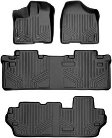 img 4 attached to SMARTLINER Custom Fit Floor Mats 3 Row Liner Set Black for 2013-2020 Toyota Sienna 8 Passenger Model – Top-Quality Protection and Perfect Fit!