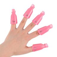 efficient dr.nail 10pcs professional plastic acrylic nail art polish remover clips: uv gel wrap cleaner soak off cap clip logo