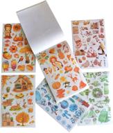 growkids kawaii washi sticker set: 50 cute animal, green plant, and fruit decorative stickers for scrapbooking, journaling, and diy projects logo