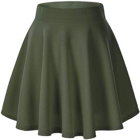 img 1 attached to 👗 Styling Girls' Fashion with Loxdonz Casual Stretch Flared Pleated Skirts & Skorts