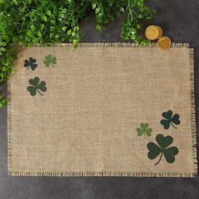 img 3 attached to DII CAMZ11152 Джутовая сервировка: Идеально подходит для вечеринок, 🍀 День Святого Патрика и весеннего сервирования стола, бонус в виде коктейля "Shamrock Shake