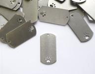🐾 rmp stamping blanks: 1x2 dog tag with dog paw, aluminum 0.063 inch - 50 pack - shop now! logo