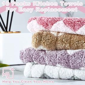 img 1 attached to Pack Dish Cloths Dishcloths Multifunction
