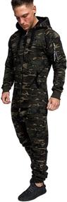 img 3 attached to Acelyn Fashion Camouflage Jumpsuit Sweatsuit Men's Clothing in Active