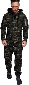 img 4 attached to Acelyn Fashion Camouflage Jumpsuit Sweatsuit Men's Clothing in Active