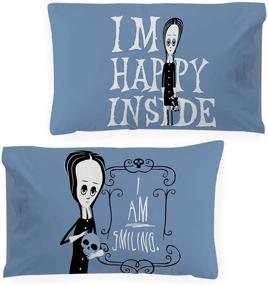 img 2 attached to 🖤 Jay Franco Addams Family Wednesday Happy Single Reversible Pillowcase with Handles - Trick-or-Treat Bag, Halloween Décor (Official Addams Family Product)