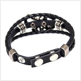 img 3 attached to 🦂 Mgutillart Punk Scorpion Leather Bracelet with Alloy Buckle - Animal-inspired Statement Piece