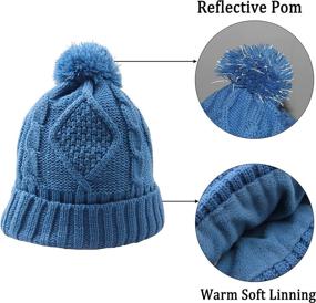 img 1 attached to ❄️ Winter Warmth Trio: Scarf Hat Gloves Set Women - Pom Beanie, Thick Cable Knit, Touch Screen, Long Scarf - 3 pcs Cold Winter Gift Set