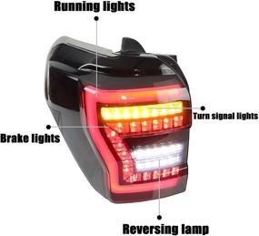 img 3 attached to 🚗 PGTOPONE Smoked Lens Rear Tail Light Sequential Flash Signal Replacement for Toyota 4Runner 4 Runner 2014-2020 – Plug and Play, Brake/Reverse Lights, 1 Pair (Passenger & Driver Side)