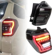 🚗 pgtopone smoked lens rear tail light sequential flash signal replacement for toyota 4runner 4 runner 2014-2020 – plug and play, brake/reverse lights, 1 pair (passenger & driver side) logo