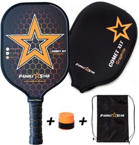 img 4 attached to 🎁 Premium Paddle Star - Pickleball Paddle Gift Set: Graphite Face, Polymer Honeycomb Core - Complete Package with Racket Cover, Overgrip, Bag & Full Color Gift Box