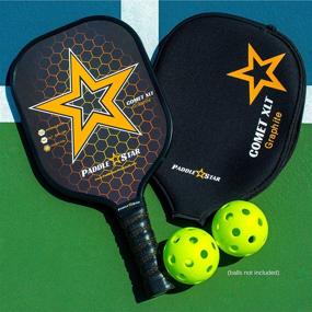 img 3 attached to 🎁 Premium Paddle Star - Pickleball Paddle Gift Set: Graphite Face, Polymer Honeycomb Core - Complete Package with Racket Cover, Overgrip, Bag & Full Color Gift Box