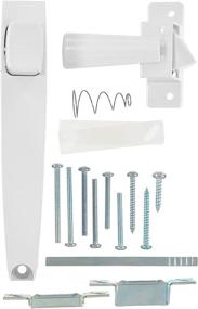 img 2 attached to Wright Products V333WH Pushbutton Latch for Screen and Storm Doors - White